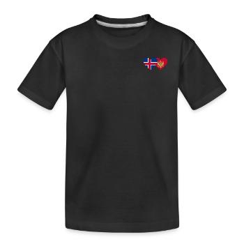 Island Montenegro Flagge - Kinder Premium Bio T-Shirt - Schwarz - Vorne