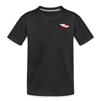 République tchèque Autriche Flag Cœur utilisé - T-shirt bio Premium Enfant - noir - Devant