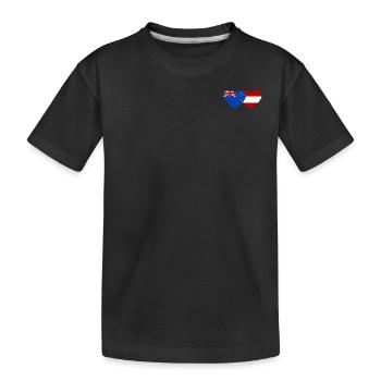 Nouvelle-Zélande Autriche Flag Heart - T-shirt bio Premium Enfant - noir - Devant