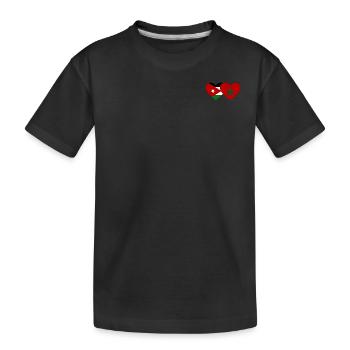 Jordanie Maroc Flag Coeur - T-shirt bio Premium Enfant - noir - Devant