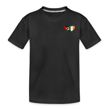 Jordanie Irlande Flag Heart - T-shirt bio Premium Enfant - noir - Devant