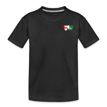Coeur de drapeau du Canada Pakistan - T-shirt bio Premium Enfant - noir - Devant
