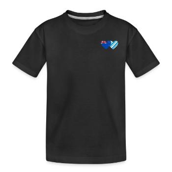 Drapeau de la Nouvelle-Zélande Bavaria Coeur - T-shirt bio Premium Enfant - noir - Devant
