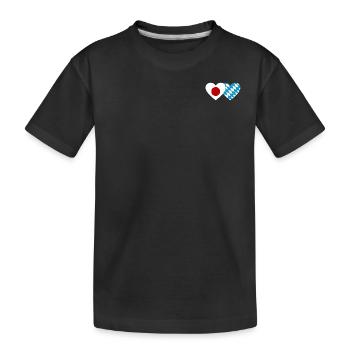 Japon Bavaroise Drapeau Coeur - T-shirt bio Premium Enfant - noir - Devant
