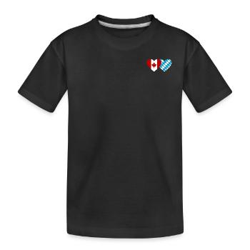 Drapeau du Canada Bavaria Cœur - T-shirt bio Premium Enfant - noir - Devant