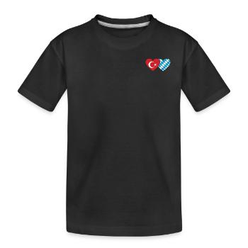 Turquie Bavaroise Drapeau Coeur - T-shirt bio Premium Enfant - noir - Devant