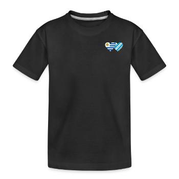 Uruguay Bavaroise Drapeau Coeur - T-shirt bio Premium Enfant - noir - Devant