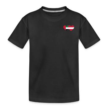 United Arab Emirates Austria Heart - Kids' Premium Organic T-Shirt - black - Front