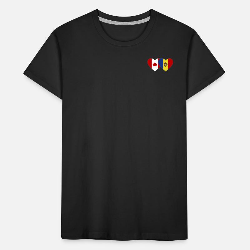 Drapeau du Canada et de la Moldavie T-shirt bio Premium Enfant