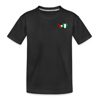 Palestine Nigeria Drapeau Coeur - T-shirt bio Premium Enfant - noir - Devant
