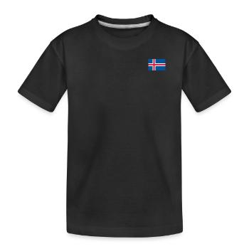 Drapeau de l’Islande - T-shirt bio Premium Enfant - noir - Devant