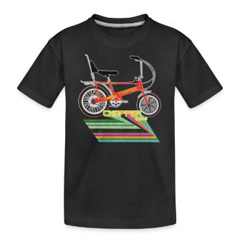 Chopper-Fahrrad - Kinder Premium Bio T-Shirt - Schwarz - Vorne