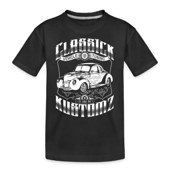 Hot Rod - Classick Kustomz (white) - Kinder Premium Bio T-Shirt - Schwarz - Vorne