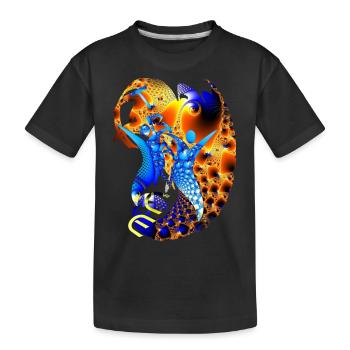 trance mission - Kids' Premium Organic T-Shirt - black - Front