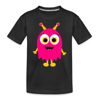 Monster - Kinder Premium Bio T-Shirt - Schwarz - Vorne