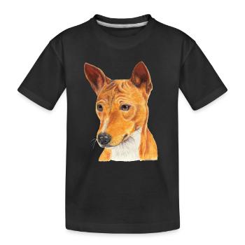 Basenji - T-shirt bio Premium Enfant - noir - Devant