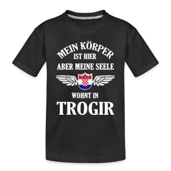 Trogir Sehnsucht – Historisches Juwel an der Adria - Kinder Premium Bio T-Shirt - Schwarz - Vorne