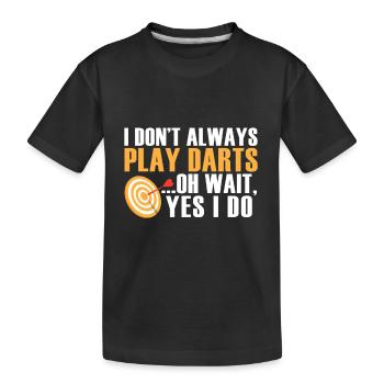 Dart Darts - Kids' Premium Organic T-Shirt - black - Front
