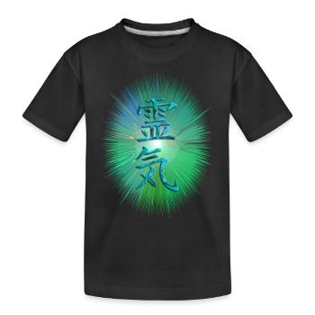 REIKI energy - Kinder Premium Bio T-Shirt - Schwarz - Vorne