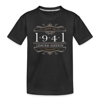 Limited Edition 1941 Aged To Perfection - Kinder Premium Bio T-Shirt - Schwarz - Vorne