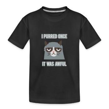 Chat grincheux - T-shirt bio Premium Enfant - noir - Devant