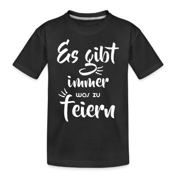 Party - Immer was zu feiern - Kinder Premium Bio T-Shirt - Schwarz - Vorne