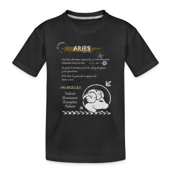 SIGN ARIES - Kinder Premium Bio T-Shirt - Schwarz - Vorne
