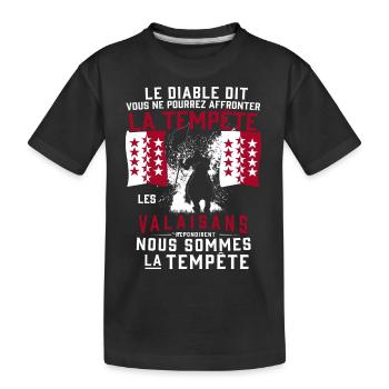 Tempête Valaisans - T-shirt bio Premium Enfant - noir - Devant