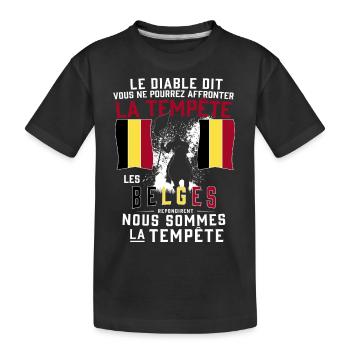 Tempête Belges - T-shirt bio Premium Enfant - noir - Devant