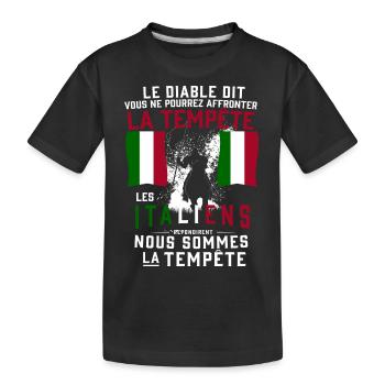 Tempête Italiens - T-shirt bio Premium Enfant - noir - Devant