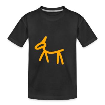 Caves painting - Kids' Premium Organic T-Shirt - black - Front