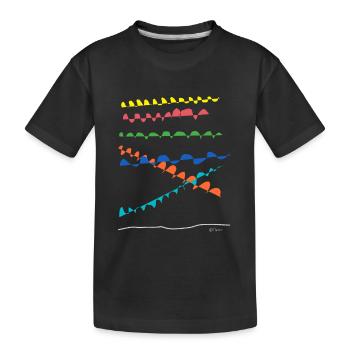 Couleur de la ligne - T-shirt bio Premium Enfant - noir - Devant