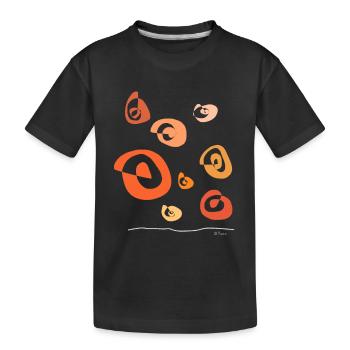 Conception abstraite de pneu de voiture tournant - T-shirt bio Premium Enfant - noir - Devant