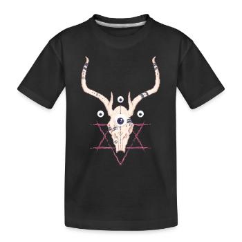 cerf skull - T-shirt bio Premium Enfant - noir - Devant