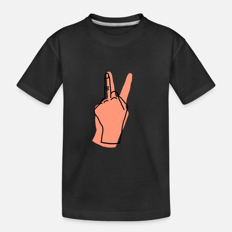 pêche de la paix - T-shirt bio Premium Enfant - noir