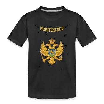 Montenegro - Kinder Premium Bio T-Shirt - Schwarz - Vorne