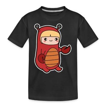 Krebs Sternzeichen - Kinder Premium Bio T-Shirt - Schwarz - Vorne