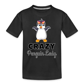 pingouin roi manchot empereur manchot reinpinguine - T-shirt bio Premium Enfant - noir - Devant