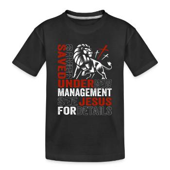 Jésus-Christ - Sauvé par Jésus - Chrétien - T-shirt bio Premium Enfant - noir - Devant