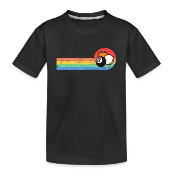 Billard Vintage - Kinder Premium Bio T-Shirt - Schwarz - Vorne