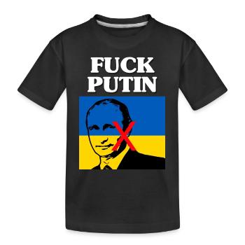 Ukraine Poutine - T-shirt bio Premium Enfant - noir - Devant