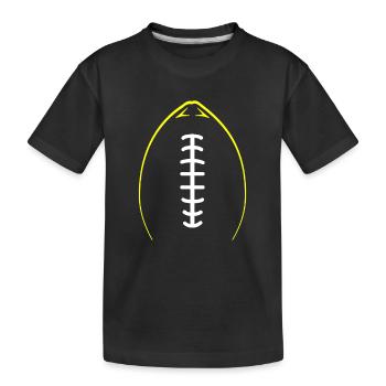 American Football Silhouette - Kids' Premium Organic T-Shirt - black - Front