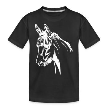 Donkey Esel - Kinder Premium Bio T-Shirt - Schwarz - Vorne