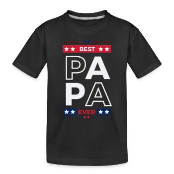 Bester PAPA aller Zeiten - Kinder Premium Bio T-Shirt - Schwarz - Vorne