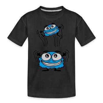 Papa Monster jette un enfant - T-shirt bio Premium Enfant - noir - Devant