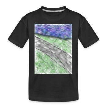 Straße am Meer - Kinder Premium Bio T-Shirt - Schwarz - Vorne