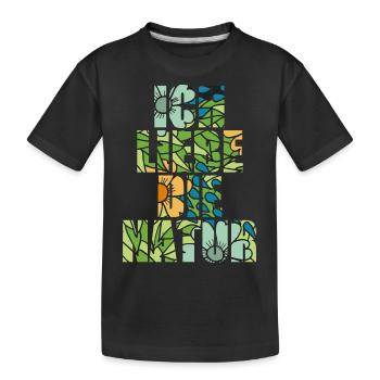Ich liebe die Natur - Kinder Premium Bio T-Shirt - Schwarz - Vorne