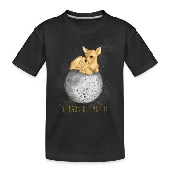 Fan de lune - T-shirt bio Premium Enfant - noir - Devant