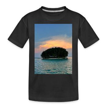Tropical Island - Kids' Premium Organic T-Shirt - black - Front