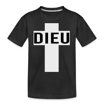 Dieu croix - T-shirt bio Premium Enfant - noir - Devant